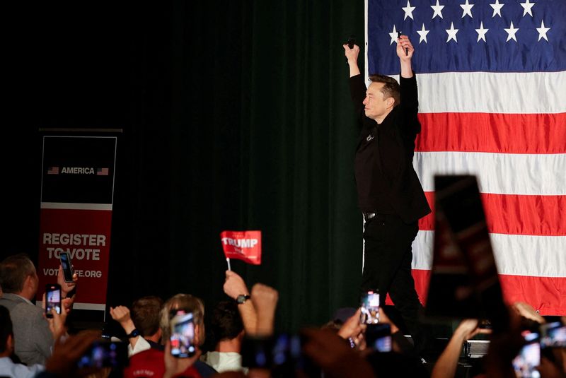 © Reuters. Elon Musk, Folsom, Pennsylvania, October 17, 2024. REUTERS/Rachel Wisniewski