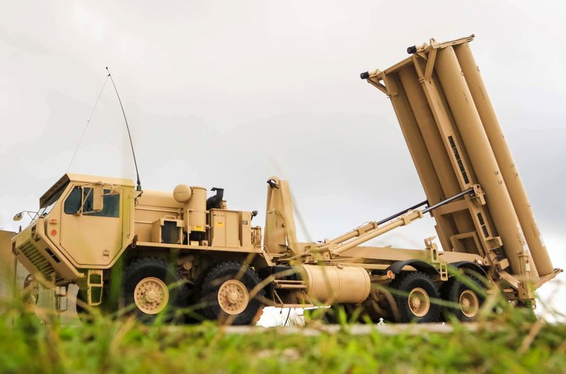 &copy; Reuters. FILE PHOTO: A U.S. Army Terminal High Altitude Area Defense (THAAD) weapon system is seen on Andersen Air Force Base, Guam, October 26, 2017.  U.S. Army/Capt. Adan Cazarez/Handout via REUTERS/File Photo