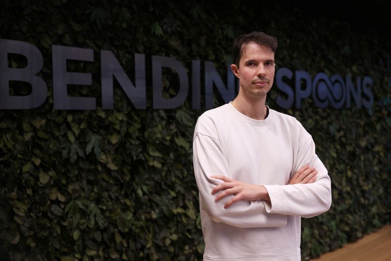 &copy; Reuters. FILE PHOTO: Bending Spoons CEO Luca Ferrari poses for a portrait in Milan, Italy, October 17, 2024. REUTERS/Claudia Greco/File Photo