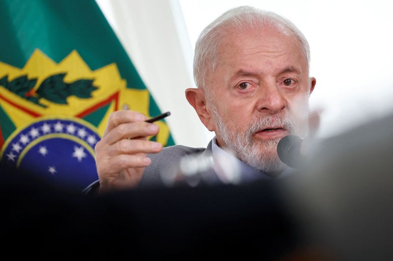 &copy; Reuters. Brazil's President Luiz Inacio Lula da Silva attends a meeting with ministers to discuss online bets sites, at the Planalto Palace in Brasilia, Brazil August 3, 2024. REUTERS/Adriano Machado/File Photo