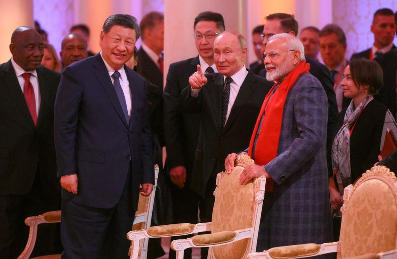 &copy; Reuters. Chinese President Xi Jinping, Russian President Vladimir Putin and Indian Prime Minister Narendra Modi attend a concert before an informal dinner on the sidelines of the BRICS Summit in Kazan, Russia October 22, 2024. Alexander Kryazhev/BRICS-RUSSIA2024.R