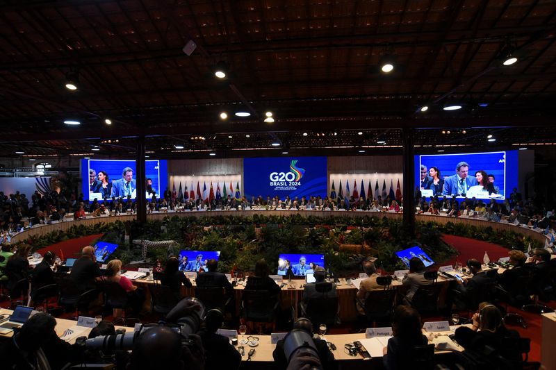 © Reuters. A view shows a task force meeting of the Global Alliance against Hunger and Poverty in Rio de Janeiro, Brazil, July 24, 2024. REUTERS/Tita Barros/File Photo