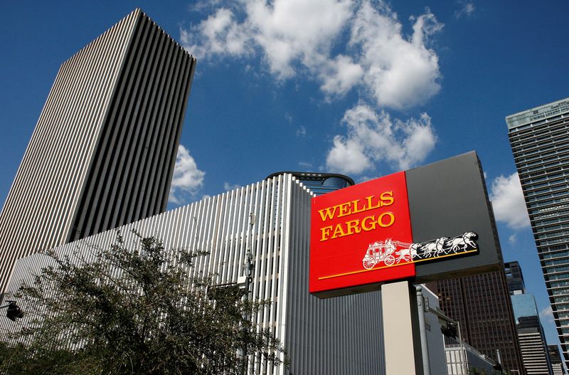 &copy; Reuters. FILE PHOTO: A Wells Fargo sign is pictured outside a motor banking branch in downtown Houston October 3, 2008.  REUTERS/Richard Carson/File Photo