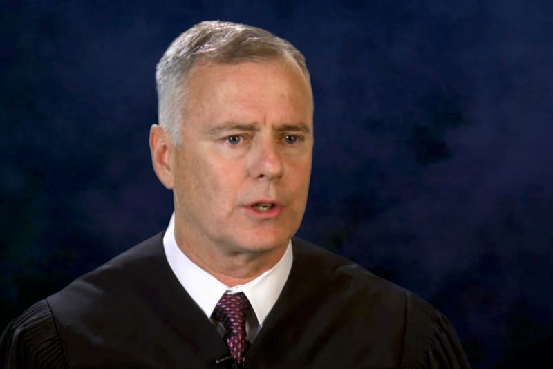 © Reuters. FILE PHOTO: U.S. District Judge Reed O'Connor of Fort Worth, Texas speaks in a still image from a U.S. Courts video released December 13, 2018.  U.S. Courts/Handout via REUTERS/File Photo