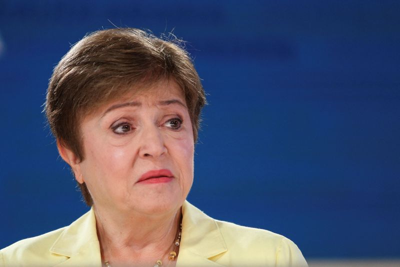 © Reuters. IMF Managing Director Kristalina Georgieva holds a press briefing during the International Monetary Fund (IMF) and the World Bank Group 2024 Fall Meeting in Washington, U.S., October 24, 2024. REUTERS/Kaylee Greenlee Beal