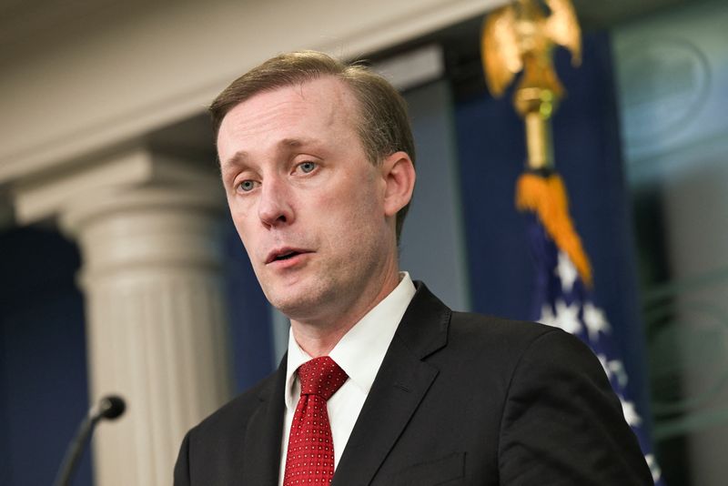 © Reuters. FILE PHOTO: U.S. National Security Advisor Jake Sullivan speaks at a press briefing at the White House in Washington, U.S., October 1, 2024. REUTERS/Annabelle Gordon/File Photo