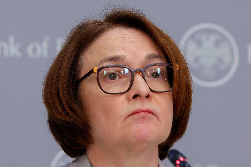 &copy; Reuters. Elvira Nabiullina, Governor of Russian Central Bank, attends a press conference in Moscow, Russia, July 26, 2024. REUTERS/Maxim Shemetov/File Photo