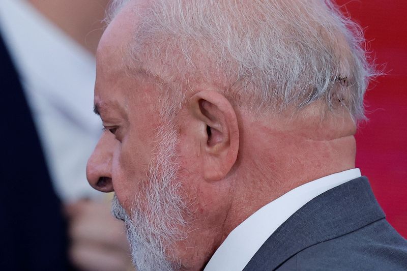 © Reuters. Presidente Luiz Inácio Lula da Silva durante cerimônia no Palácio do Planalto
25/10/2024
REUTERS/Adriano Machado