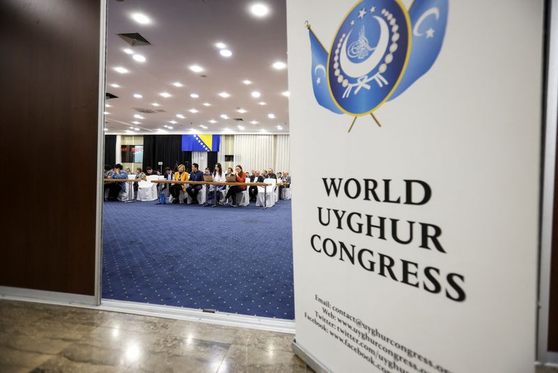 &copy; Reuters. Attendees take part in the annual World Uyghur Congress in Sarajevo, Bosnia and Herzegovina, October 27, 2024. REUTERS/Amel Emric/File Photo