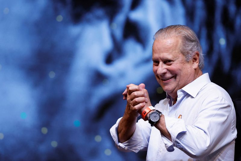 &copy; Reuters. José Dirceu durante comemorações do 43º aniversário do PT em Brasílian13/02/2023 REUTERS/Adriano Machado