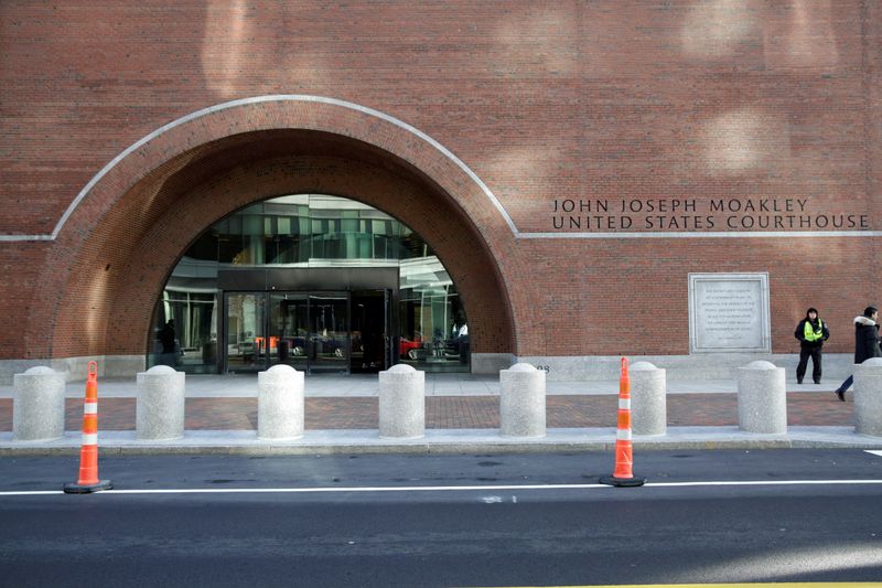 &copy; Reuters. FILE PHOTO: The exterior of John Jospeh Moakley U.S. Courthouse in Boston, Massachusetts, U.S., November 28, 2018. REUTERS/Katherine Taylor/File Photo