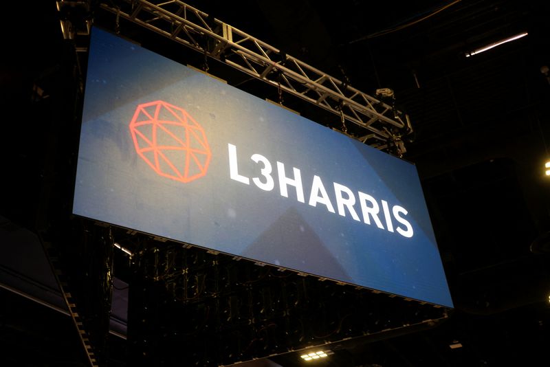 © Reuters. FILE PHOTO: Signage is displayed at the L3Harris Technologies, Inc booth at Special Operations Forces (SOF) Week for defense companies, in Tampa, Florida, U.S., May 7, 2024.  REUTERS/Luke Sharrett/File Photo