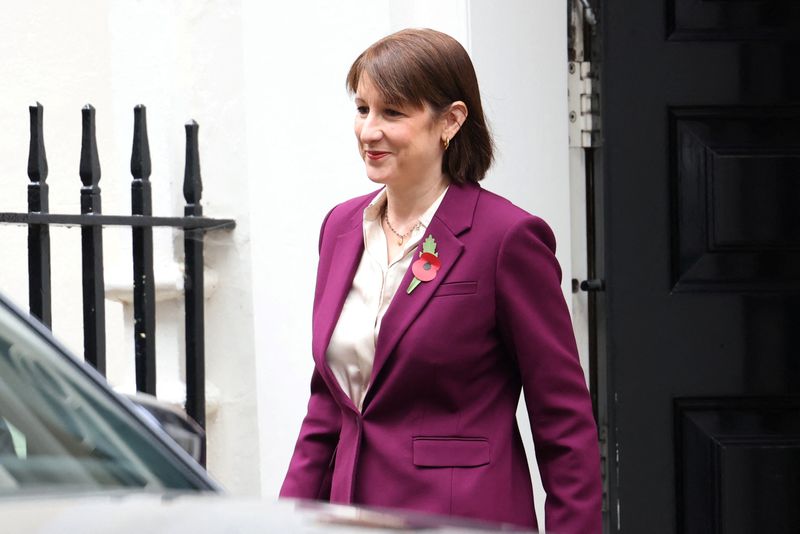 &copy; Reuters. Britain's Chancellor of the Exchequer Rachel Reeves leaves 11 Downing Street in London, Britain, October 29, 2024. REUTERS/Hollie Adams