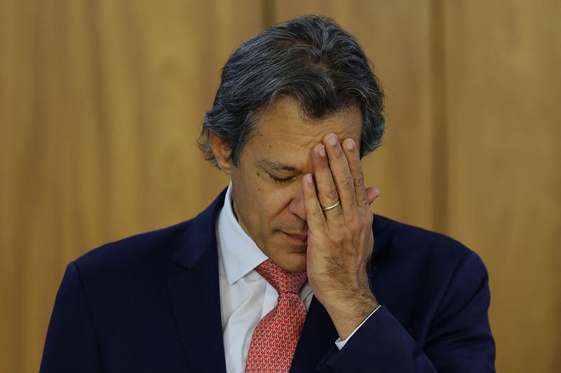 &copy; Reuters. Ministro da Fazenda, Fernando Haddad, em cerimônia no Palácio do Planalto, Brasílian17/09/2024nREUTERS/Ueslei Marcelino