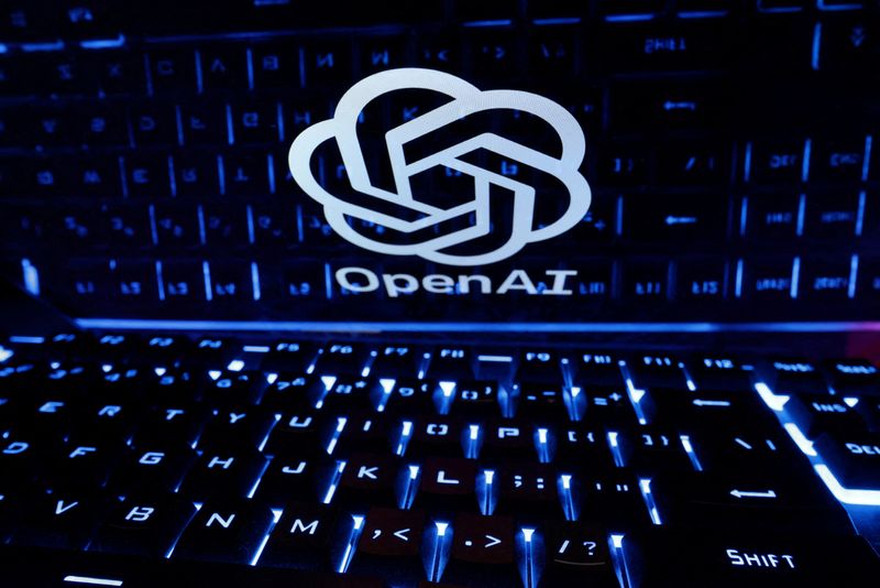 © Reuters. FILE PHOTO: A keyboard is placed in front of a displayed OpenAI logo in this illustration taken February 21, 2023. REUTERS/Dado Ruvic/Illustration/File Photo