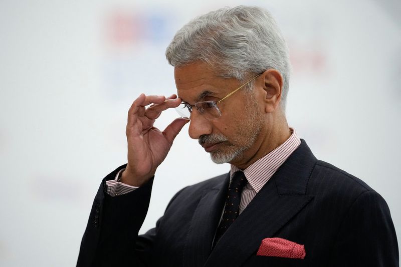 &copy; Reuters. FILE PHOTO: Indian External Affairs Minister Subrahmanyam Jaishankar arrives at BRICS Summit in Kazan, Russia, Thursday, Oct. 24, 2024.     Alexander Zemlianichenko/Pool via REUTERS/File Photo