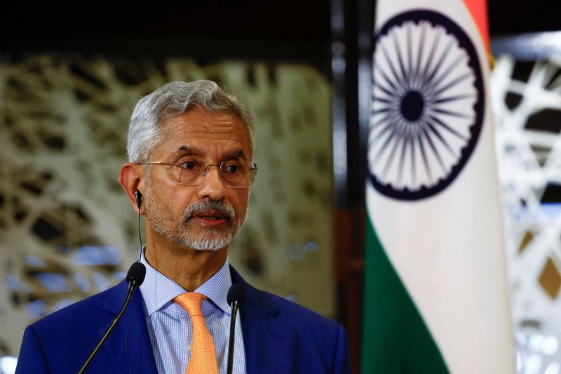 © Reuters. FILE PHOTO: Indian External Affairs Minister Subrahmanyam Jaishankar delivers remarks to the media after the Quad Ministerial Meeting at Iikura Guest House in Tokyo, Japan July 29, 2024. REUTERS/Issei Kato/File Photo