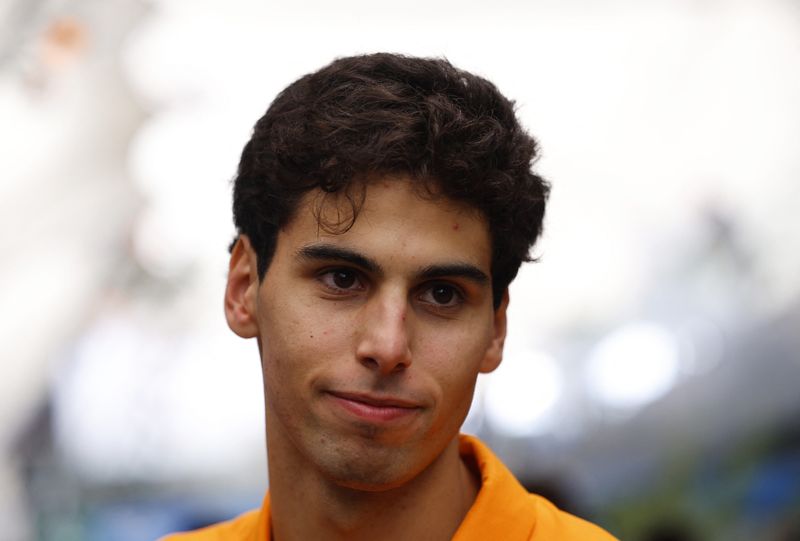 &copy; Reuters. Gabriel Bortoleto antes da corrida sprint do Grande Prêmio São Paulo de F1n02/11/2024 REUTERS/Amanda Perobelli