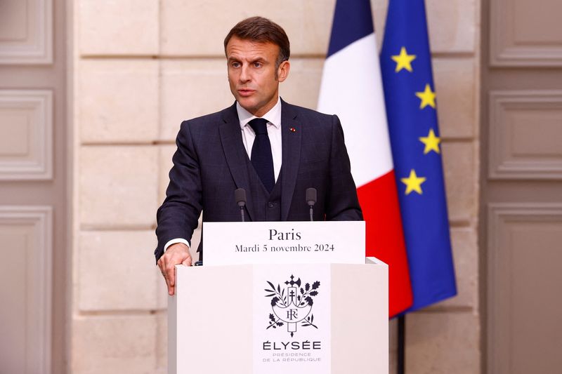 &copy; Reuters. Presidente da França, Emmanuel Macronn05/11/2024nREUTERS/Stephanie Lecocq