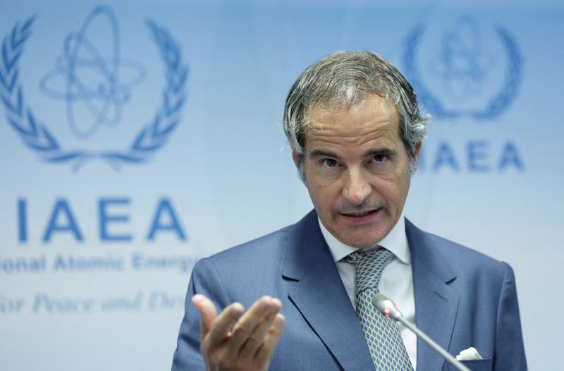 &copy; Reuters. International Atomic Energy Agency (IAEA) Director General Rafael Grossi addresses the media during their Board of Governors meeting in Vienna, Austria, September 9, 2024. REUTERS/Leonhard Foeger/File Photo