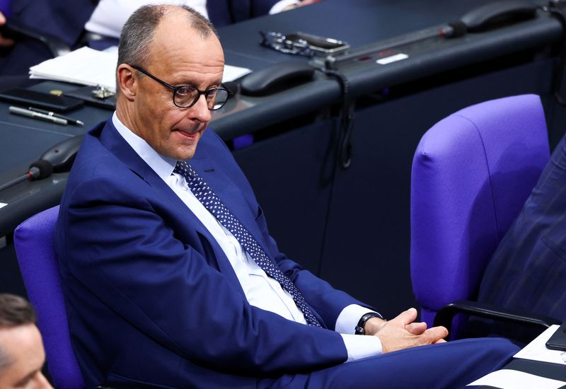 &copy; Reuters. Friedrich Merz, líder do partido conservador União Democrata-Cristã (CDU), de oposição, durante sessão do Parlamento da Alemanha, em Berlimn07/11/2024 REUTERS/Liesa Johannssen