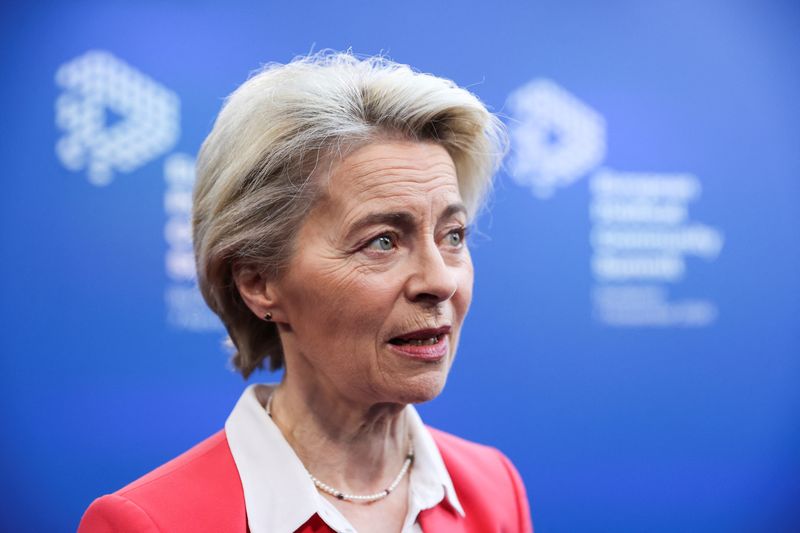 &copy; Reuters. Presidente da Comissão Europeia, Ursula von der Leyen, em Budapesten07/11/2024 REUTERS/Bernadett Szabo