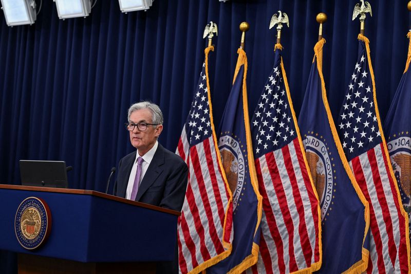 © Reuters. U.S. Federal Reserve Chair Jerome Powell speaks during a press conference following a two-day meeting of the Federal Open Market Committee on interest rate policy in Washington, U.S., November 7, 2024. REUTERS/Annabelle Gordon