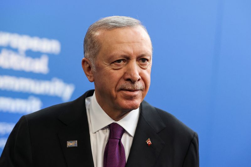 &copy; Reuters. Turkish President Recep Tayyip Erdogan attends the European Political Community Summit at the Puskas Arena, in Budapest, Hungary, November 7, 2024. REUTERS/Bernadett Szabo/File Photo