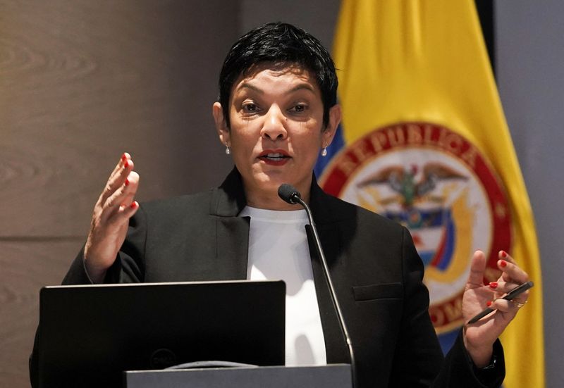 &copy; Reuters. Tirana Hassan, Executive Director of Human Rights Watch, addresses the audience on the impact of Latin America’s migration policies, in Bogota, Colombia September 11, 2024. REUTERS/Nathalia Angarita/File Photo