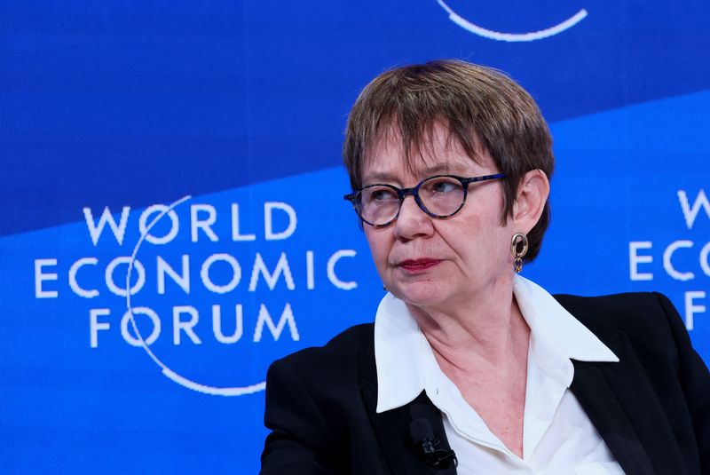 © Reuters. FILE PHOTO: President of the European Bank for Reconstruction and Development (EBRD) Odile Renaud-Basso attends the 54th annual meeting of the World Economic Forum, in Davos, Switzerland, January 18, 2024. REUTERS/Denis Balibouse/File Photo