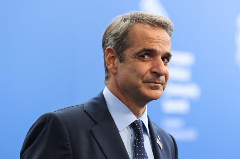 © Reuters. FILE PHOTO: Greek Prime Minister Kyriakos Mitsotakis attends the European Political Community Summit at the Puskas Arena, in Budapest, Hungary, November 7, 2024. REUTERS/Bernadett Szabo/File Photo