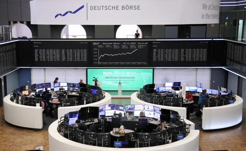 &copy; Reuters. The German share price index DAX graph is pictured at the stock exchange in Frankfurt, Germany, November 7, 2024. REUTERS/Staff/File Photo