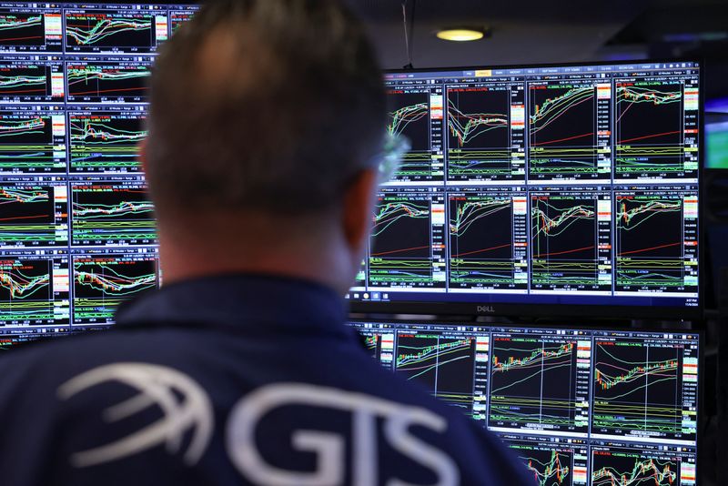 &copy; Reuters. FILE PHOTO: A trader works at the New York Stock Exchange (NYSE), after Republican presidential nominee Donald Trump won the election, in New York City, U.S., November 6, 2024. REUTERS/Andrew Kelly/File Photo