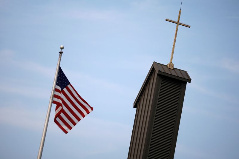 © Reuters. FILE PHOTO: St. Joseph Catholic Church is seen in Hanover, Pennsylvania, U.S., August 16, 2018. REUTERS/Carlos Barria/File Photo