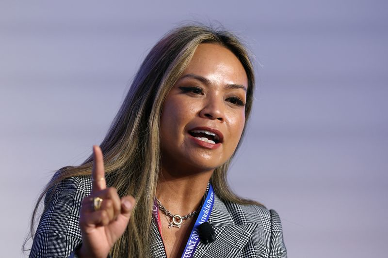 &copy; Reuters. FILE PHOTO: Erika Najarian, managing director for Large-Cap Banks and Consumer Finance at UBS, speaks during The Clearing House Annual Conference in New York City, U.S. November 12, 2024. REUTERS/Brendan McDermid/File Photo