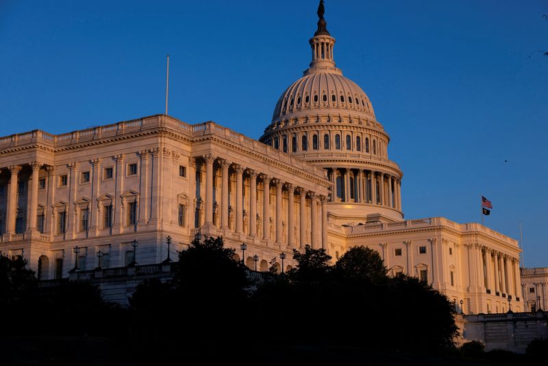 © Reuters. FILE PHOTO: A view of the U.S. Capitol, following the U.S. Supreme Court ruling on former U.S. President and Republican presidential candidate Donald Trump's bid for immunity from federal prosecution for 2020 election subversion in Washington, U.S., July 1, 2024. REUTERS/Kevin Mohatt/File Photo