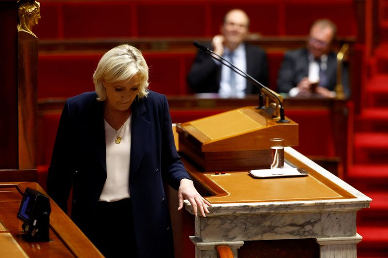 &copy; Reuters. Marine Le Pen, líder de extrema direita da Françan22/10/2024nREUTERS/Stephanie Lecocq