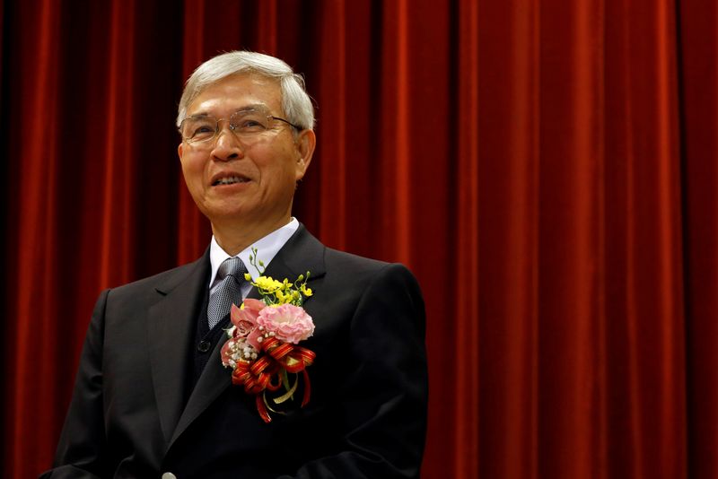 © Reuters. New Central Bank Governor Yang Chin-long attends the inauguration ceremony in Taipei, Taiwan February 26, 2018. REUTERS/Tyrone Siu/File Photo