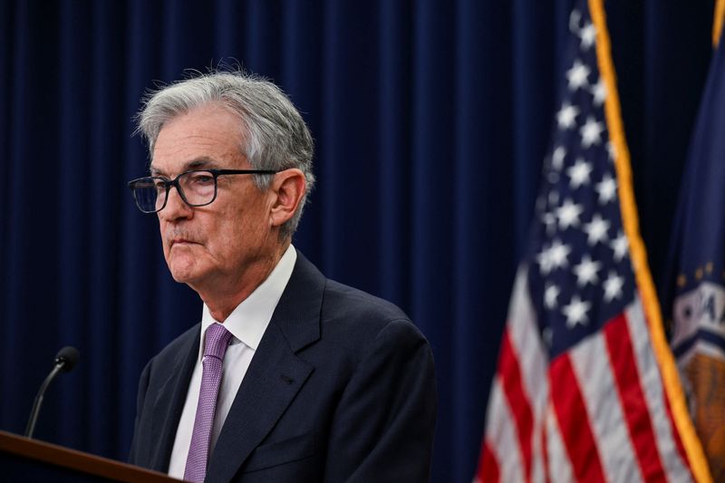 © Reuters. FILE PHOTO: U.S. Federal Reserve Chair Jerome Powell speaks during a press conference following a two-day meeting of the Federal Open Market Committee on interest rate policy in Washington, U.S., November 7, 2024. REUTERS/Annabelle Gordon/File Photo