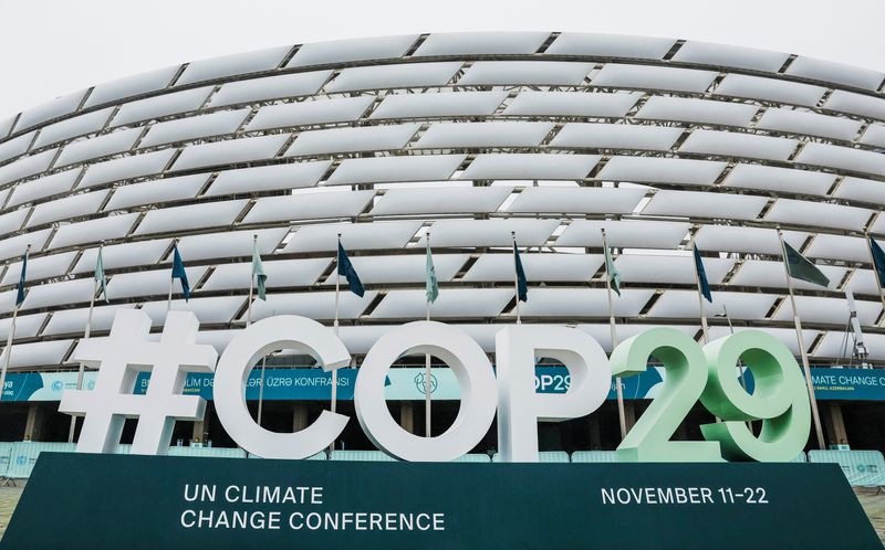 &copy; Reuters. A general view at the United Nations climate change conference COP29 venue in Baku, Azerbaijan November 14, 2024. REUTERS/Maxim Shemetov