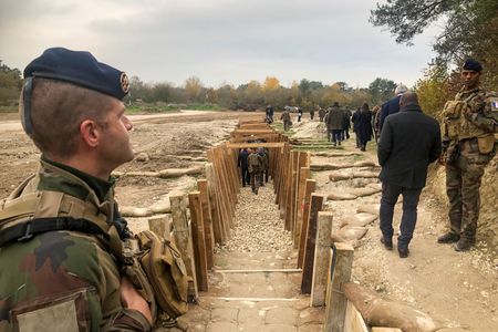 Ukrainian troops train for trench warfare near France's WW1 battlefields