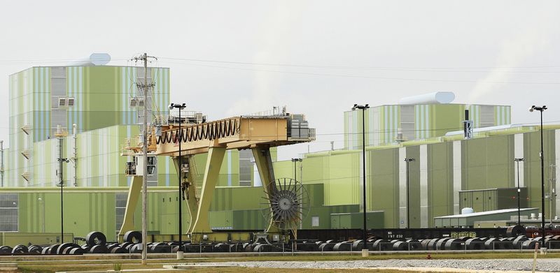 &copy; Reuters. FILE PHOTO: The steel coil yard at the ThyssenKrupp Steel USA factory is pictured in Calvert, Alabama November 22, 2013. REUTERS/Lyle Ratliff/File photo