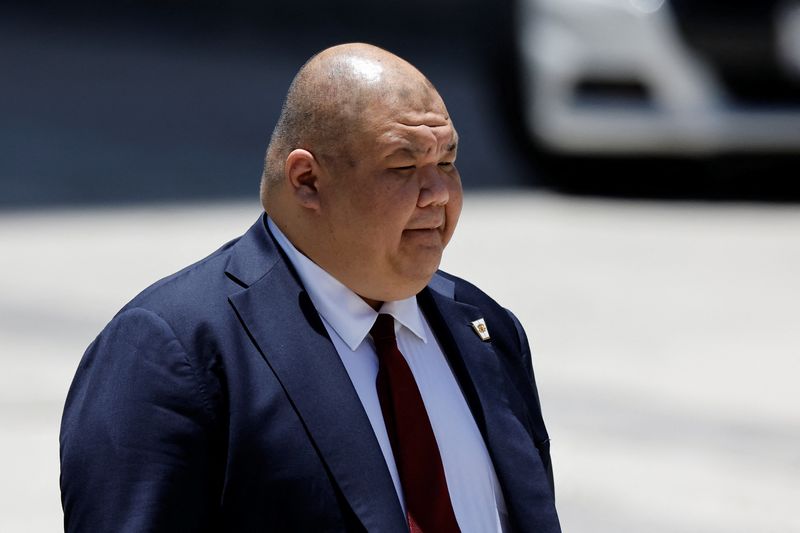 &copy; Reuters. FILE PHOTO: Steven Cheung looks on outside the Wilkie D. Ferguson Jr. United States Courthouse, on the day of former U.S. President Donald Trump's arraignment on classified document charges, in Miami, Florida, U.S., June 13, 2023. REUTERS/Marco Bello/File