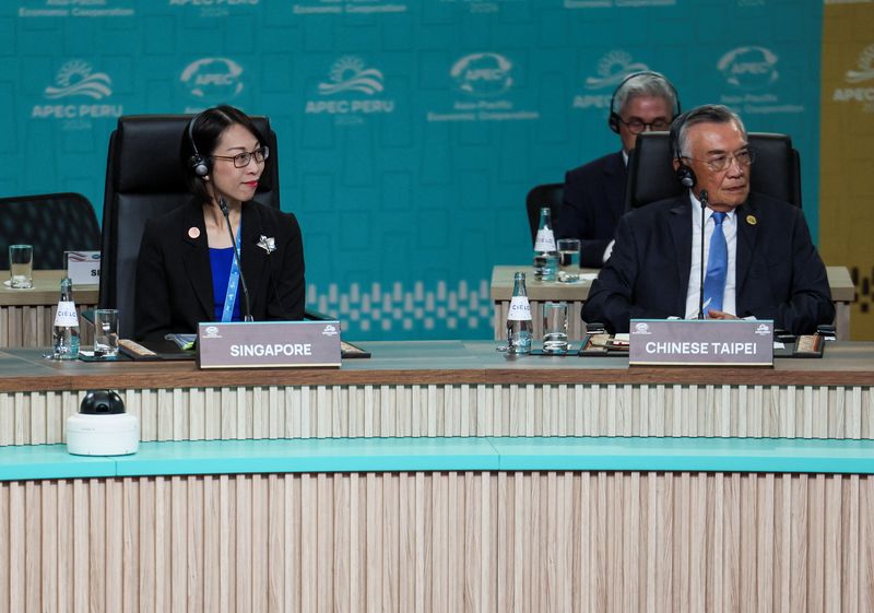 &copy; Reuters. Former Taiwan Vice Premier Lin Hsin-i attends the Asia-Pacific Economic Cooperation (APEC) summit in Lima, Peru, November 15, 2024. REUTERS/Leah Millis