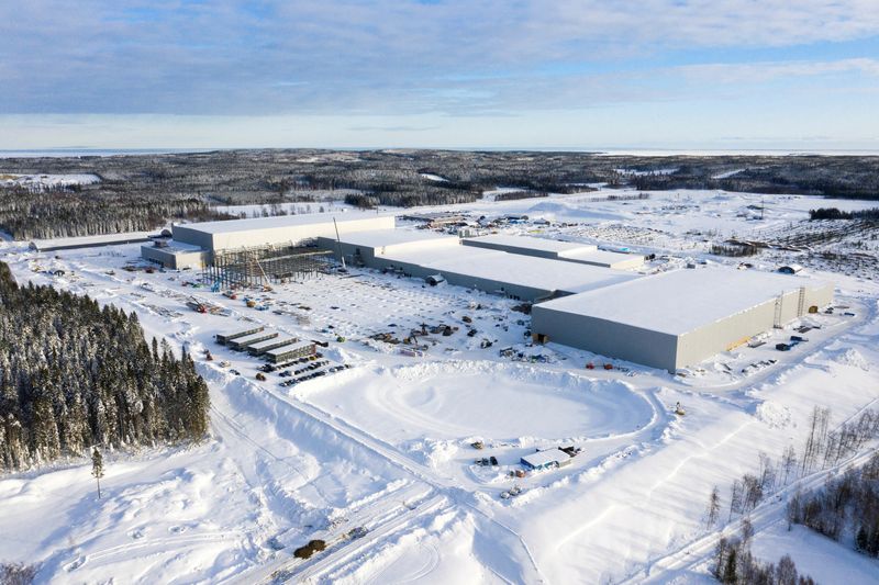 &copy; Reuters. FILE PHOTO: A general view of Northvolt facility in Skelleftea, Sweden is seen in this undated handout photo. Northvolt/Handout via REUTERS/File Photo