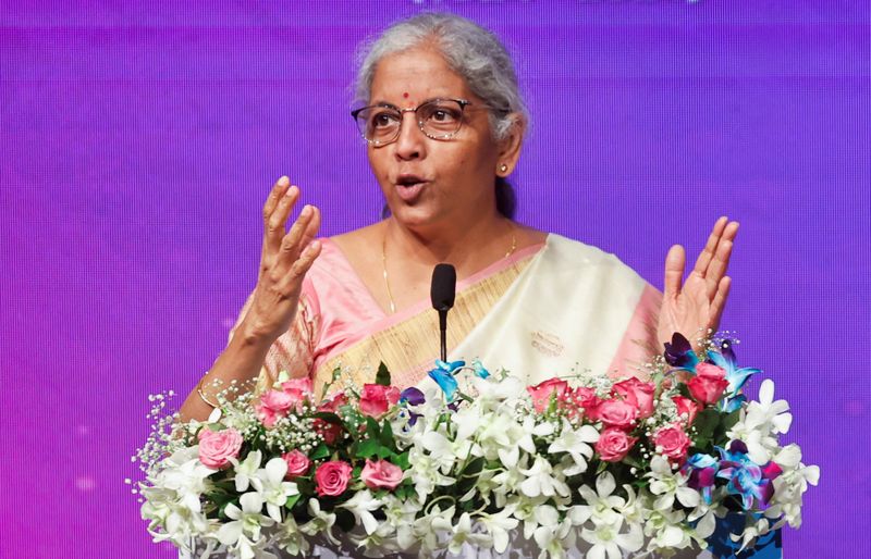 &copy; Reuters. India's Finance Minister Nirmala Sitharaman speaks at an event in Mumbai, India, November 18, 2024. REUTERS/Francis Mascarenhas