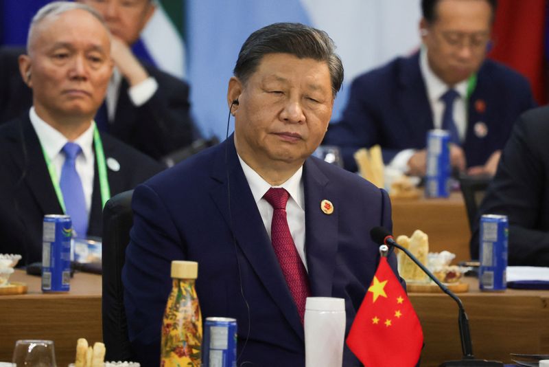 &copy; Reuters. Presidente da China, Xi Jinping, durante cúpula do G20, no Rio de Janeiron18/11/2024 REUTERS/Ricardo Moraes