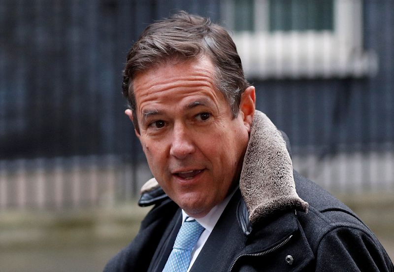 © Reuters. FILE PHOTO: Barclays' CEO Jes Staley arrives at 10 Downing Street in London, Britain, January 11, 2018. REUTERS/Peter Nicholls/ File Photo