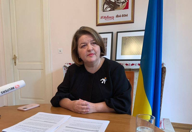 &copy; Reuters. Ukrainian ambassador to the U.N. in Geneva Yevheniia Filipenko attends an interview with Reuters in Geneva, Switzerland, November 18, 2024. REUTERS/Cecile Mantovani