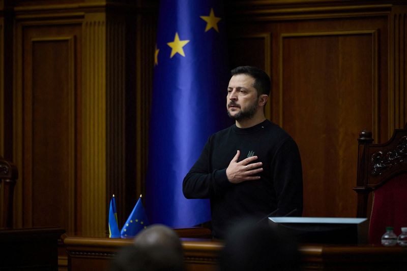 &copy; Reuters. Presidente da Ucrânia, Volodymyr Zelenskiy, em Kievn19/11/2024 Seviço de Imprensa da Presidência da Ucrânia/Divulgação via REUTERS